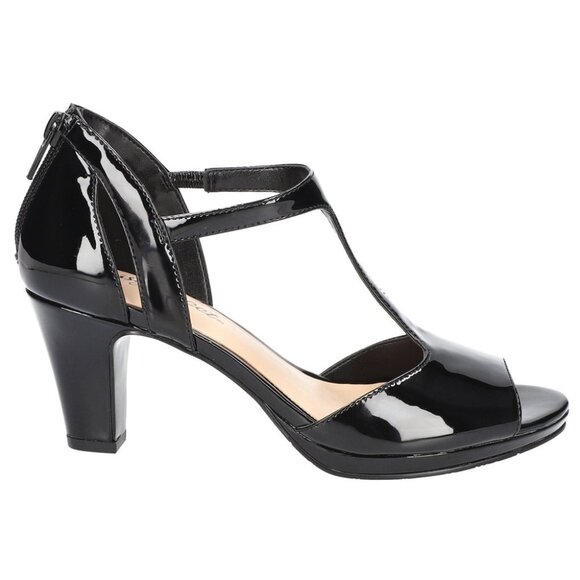 Easy Street Womens Flash Platform T Strap Evening Sandals Black Size 11M NIB - Picture 1 of 6